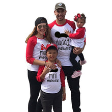 Load image into Gallery viewer, King Queen family matching clothes mommy and me long t shirt baseball tees mother daughter outfits father son look mom patchwork